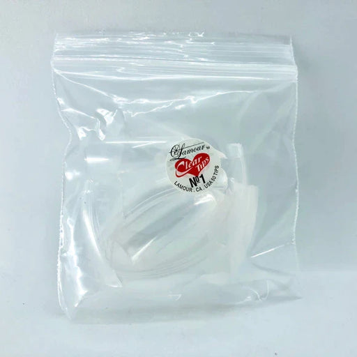 Lamour CLEAR Tips, BIG BAG (Pk: 50 tips/bag, 100 bags/BIGBAG) 000