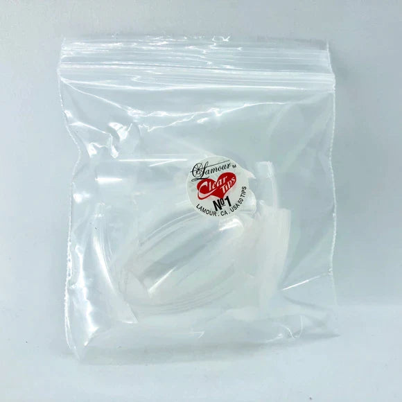 Lamour CLEAR Tips, BIG BAG (Pk: 50 tips/bag, 100 bags/BIGBAG) 000