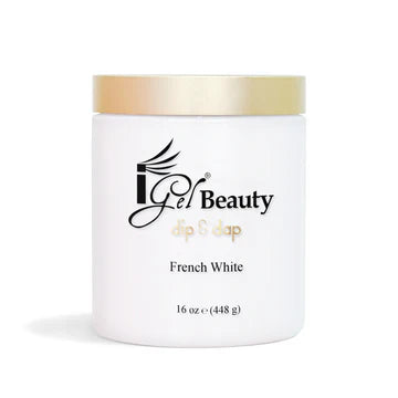 iGel Acrylic/Dipping Powder, Pink & White Collection, FRENCH WHITE, 16oz (Pk: 36 pcs/case)