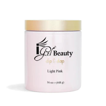 iGel Acrylic/Dipping Powder, Pink & White Collection, LIGHT PINK, 16oz (Pk: 36 pcs/case)