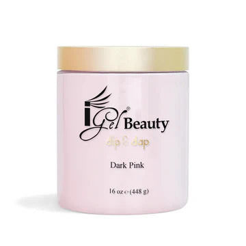 iGel Acrylic/Dipping Powder, Pink & White Collection, DARK PINK, 16oz (Pk: 36 pcs/case)
