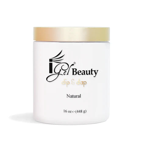 iGel Acrylic/Dipping Powder, Pink & White Collection, NATURAL, 16oz (Pk: 36 pcs/case)