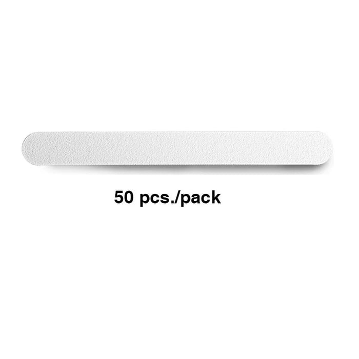 Cre8tion Disposable Mini Nail File Plastic Center White, Grit 180/180, CASE (Pk: 100 packs/case)