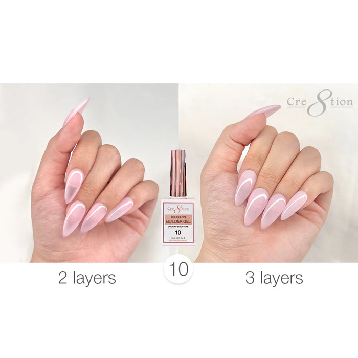 Cre8tion 0.5oz Gel - Overlay/Brush On Builder (45 Colors) Collection 000