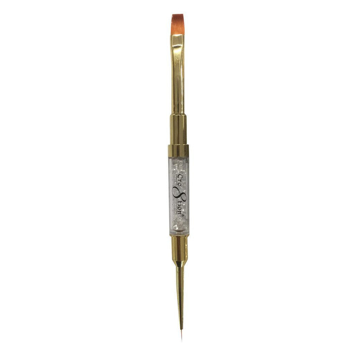 Cre8tion Double Use Nail Liner Bursh Two Ended Nylon Hair Painting Gel Brush, 12001