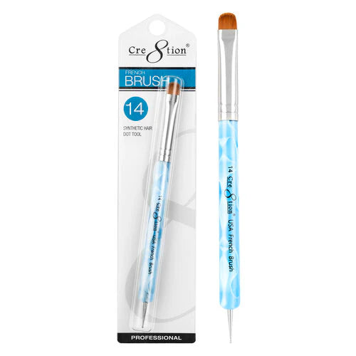 Cre8tion French Brush with Dot Tool, Size #14 (Pk: 100 pcs/case)