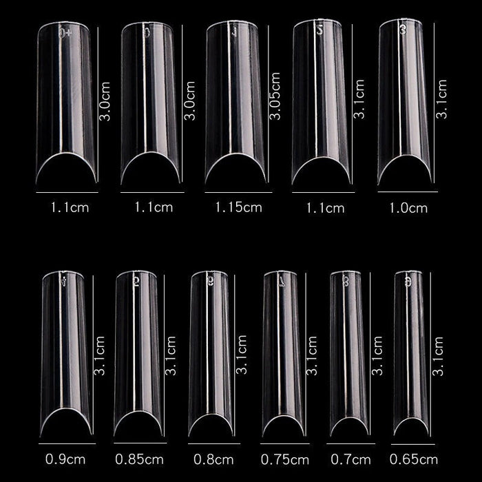 Airtouch Nail Tips Box, 05, CLEAR - LONG STRAIGHT, 10 sizes/box, 55 pcs/size, 550pcs/box, 15203 (Packing: 100 boxes/case) OK1114VD