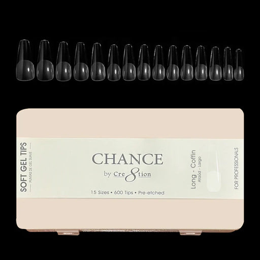 Chance Soft Tips COFFIN LONG, Box of Tips (Pk: 600pcs/box)