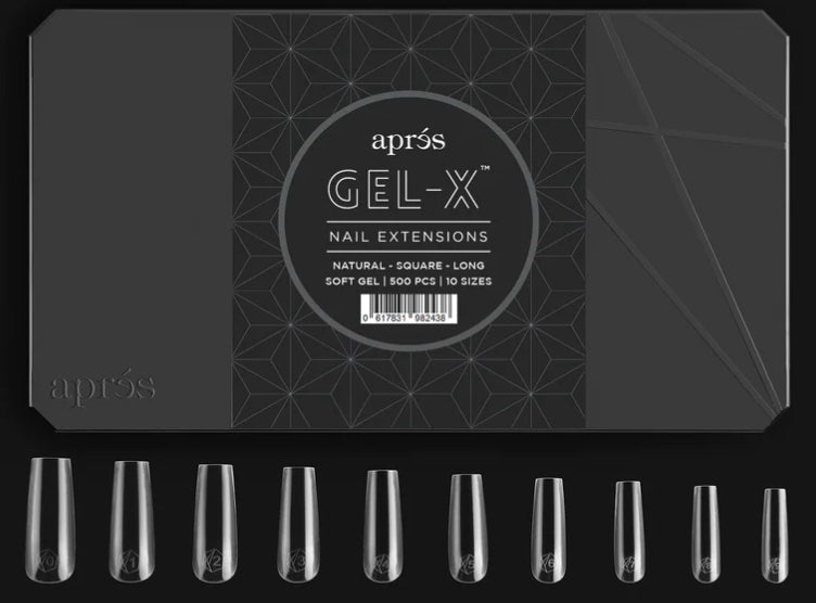 Apres NATURAL Square Long, Box of Tips, N-SL (Pk: 5 pcs/box)