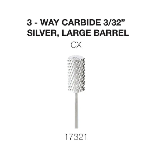 Cre8tion 3-Way Carbide Silver, Large Barrel CX 3/32