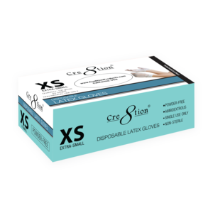 Cre8tion Gloves Powder-Free (Made in Malaysia), Size XS, CASE (Pk: 100 pcs/box, 10 boxes/case)