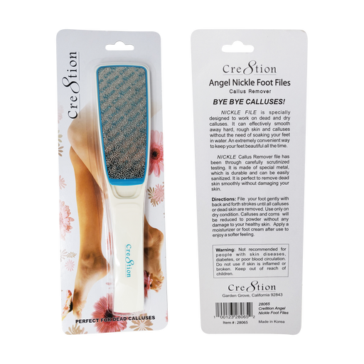 Cre8tion Foot Files - Ivory Angel Nickel (Pk: 12 pcs/box, 72 pcs/case)