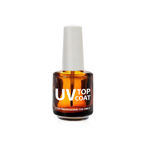 Cre8tion Empty Glass AMBER Bottle, UV Top Coat, 0.5oz, 26042 (Packing: 288 pcs/case)