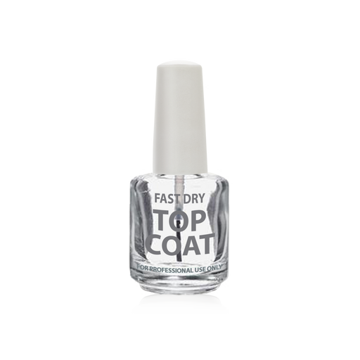Cre8tion Empty Glass CLEAR Bottle 0.5oz, Fast Dry Top Coat (Pk: 360 pcs/case)