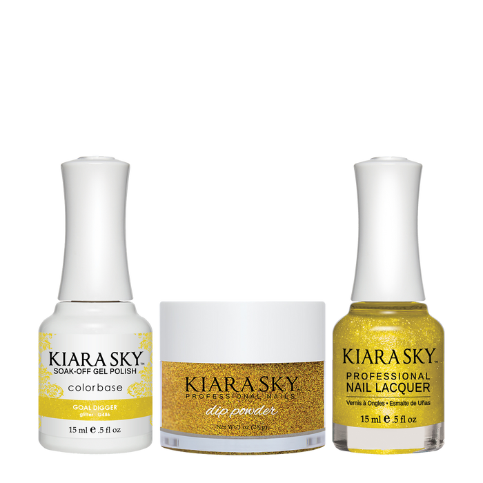 Kiara Sky 3in1 Dipping Powder + Gel Polish + Nail Lacquer, Color List In Note, 000