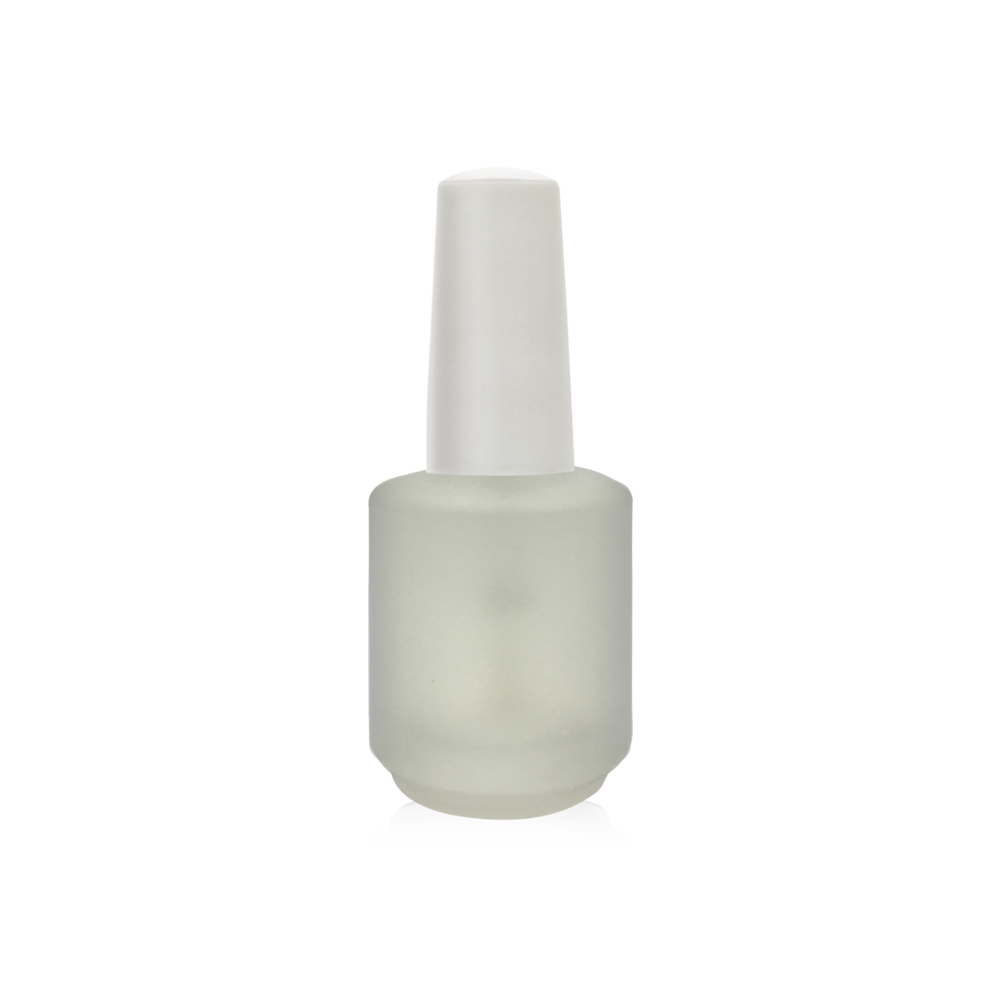 Cre8tion Empty Glass WHITE Bottle 0.5oz, Blank Frost (Pk: 360 pcs/case)