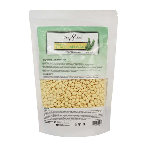 Cre8tion Brazilian Bean Hard Wax, BAG 14oz/0.87lb (Pk: 24 bags/case)