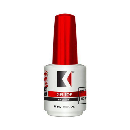 Kupa Gelfinity, Top Coat Gloss No Wipe (Red Cap), 0.5oz  (PK: 144 pcs/case)