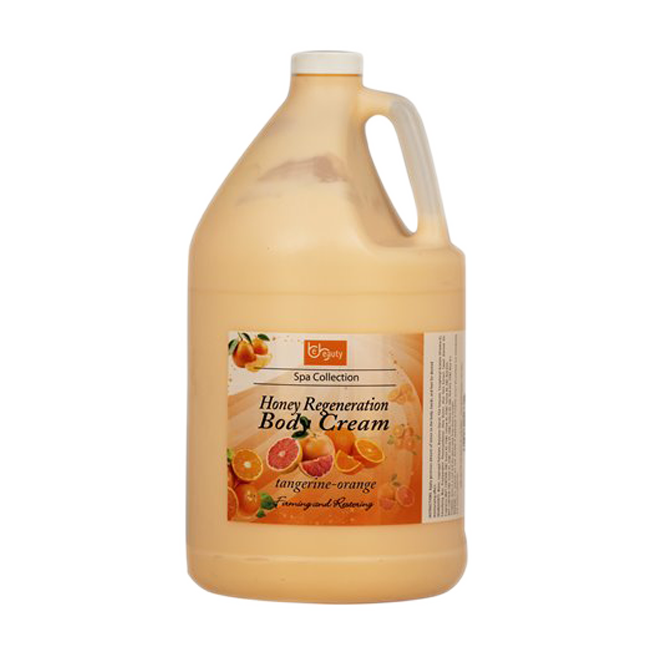 Be Beauty Spa Collection, Honey Regeneration Body Cream, Tangerine & Orange, 1 Gallon, CLOT018G1