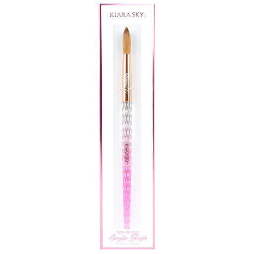 Kiara Sky Kolinsky Pink Acrylic Brush, Size #10