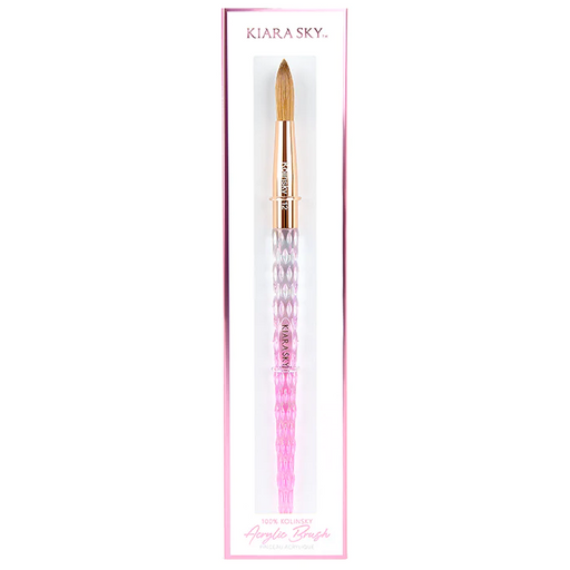 Kiara Sky Kolinsky Pink Acrylic Brush, Size #12