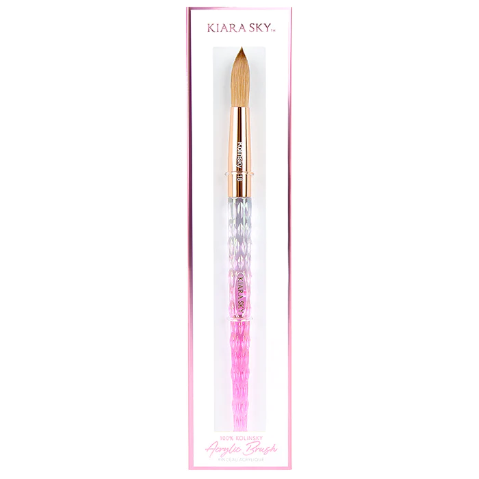 Kiara Sky Kolinsky Pink Acrylic Brush, Size #18