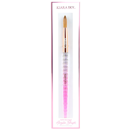 Kiara Sky Kolinsky Pink Acrylic Brush, Size #08