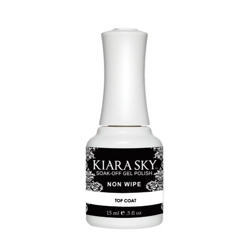 Kiara Sky Non Wipe Soak-Off Gel Top Coat, 0.5oz, GNWTOP01