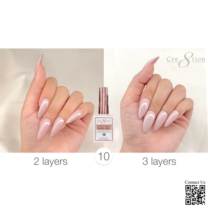 Cre8tion 0.5oz Gel - Rubbers/ Flexibility Base (18 Colors) Collection 000