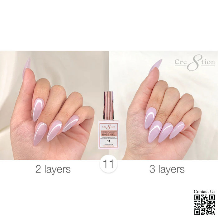 Cre8tion 0.5oz Gel - Rubbers/ Flexibility Base (18 Colors) Collection 000
