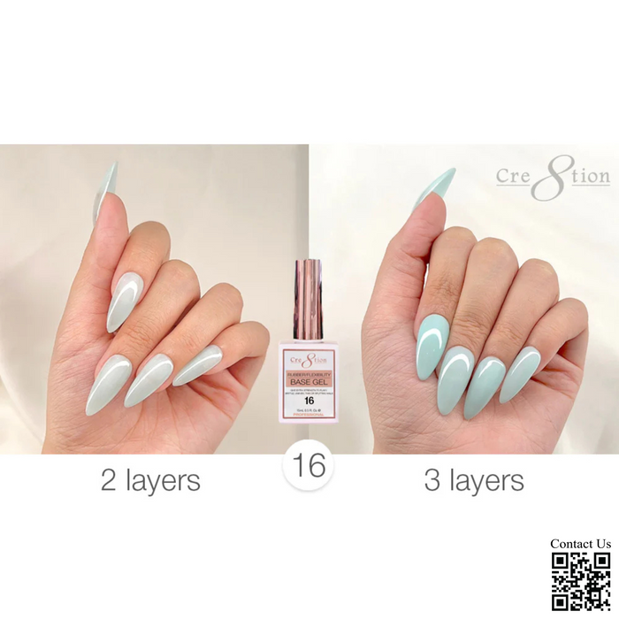 Cre8tion 0.5oz Gel - Rubbers/ Flexibility Base (18 Colors) Collection 000