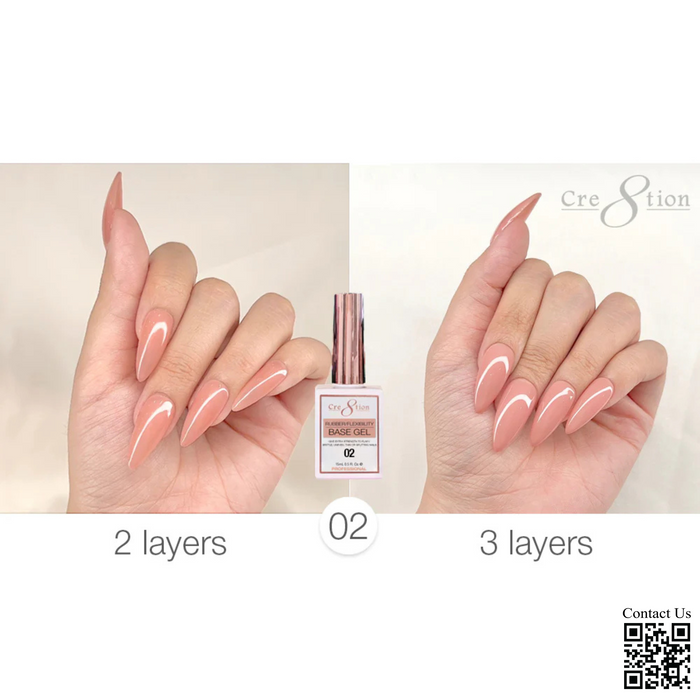 Cre8tion 0.5oz Gel - Rubbers/ Flexibility Base (18 Colors) Collection 000