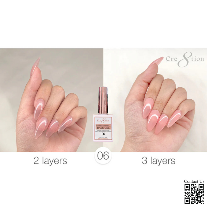 Cre8tion 0.5oz Gel - Rubbers/ Flexibility Base (18 Colors) Collection 000