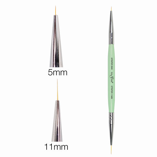 Cre8tion Gel Brush Mini Striper Duo (Pk: 5 pcs/pack, 150 pcs/box, 4 boxes/case)