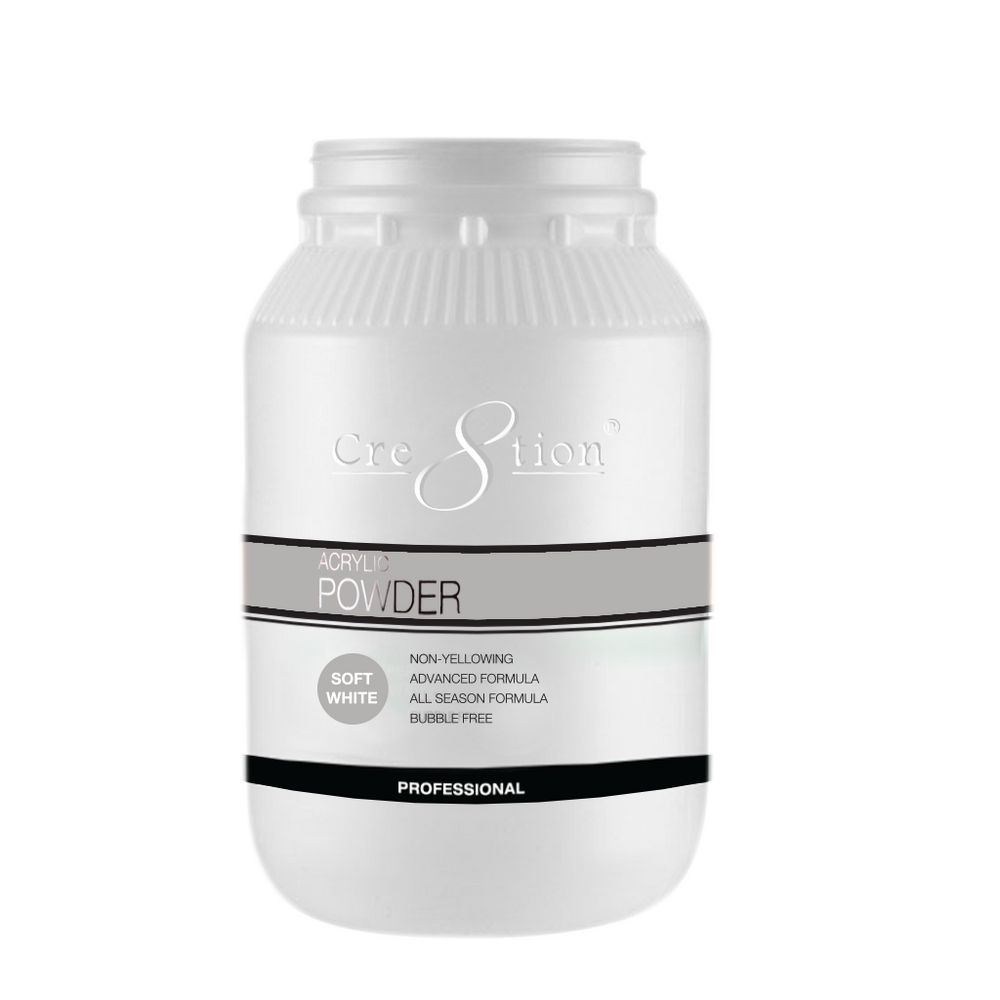 Cre8tion Acrylic Powder - AMERICAN WHITE, 5.5lbs (Pk: 4 pcs/case)