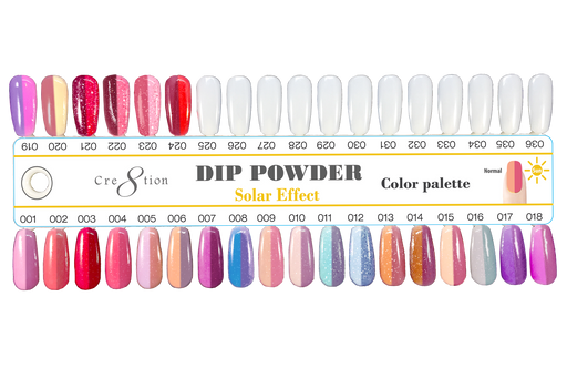 Cre8tion Solar Effect Dipping Powder Collection, Sample Tips