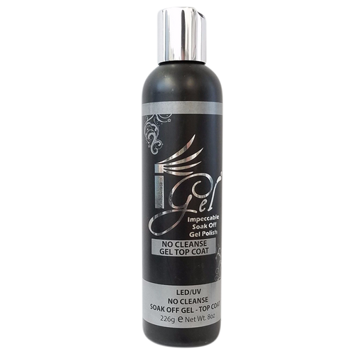 iGel No Cleanse Top Coat Refill, 8oz (Packing: 24 pcs/case)