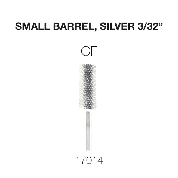 Cre8tion Carbide Small Barrel, CF, Silver 3/32"