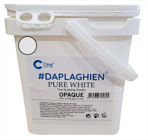 Chisel POWDER (Dap La Ghien) 5lbs, PINK & WHITE Collection, PURE WHITE (Pk: pcs/case)