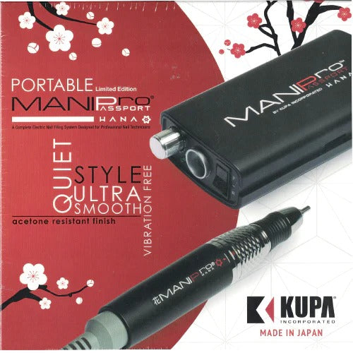 ManiPro Passport (Filing Machine) , Hana Phantom Black (Japan) & KP-60 Handpiece (PK: 10 pcs/case) (Bổ sung số Seri)