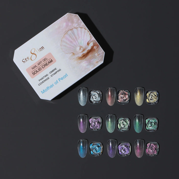 Cre8tion Nail Art Gel - Solid Cream Palette, Mother of Pearl