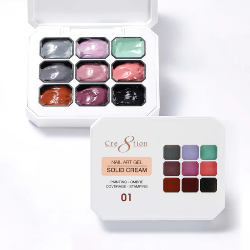 Cre8tion Nail Art Gel Solid Cream #01