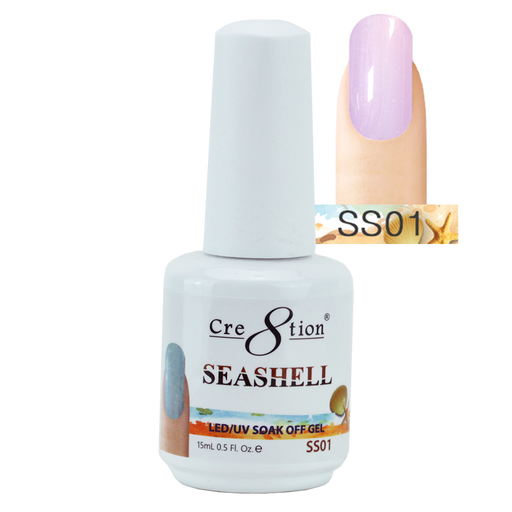 Cre8tion Seashell Gel Polish, 0.5oz, Color list in the note, 000