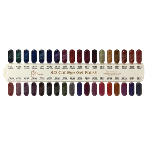 Igel 3D Cat Eye Gel Collection, Sample Tips for Full Line, From #01 To #02 (From CE01 To CE72)