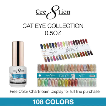 Cre8tion 0.5oz Cat Eye GEL New ( #72 - #108), Color List Note