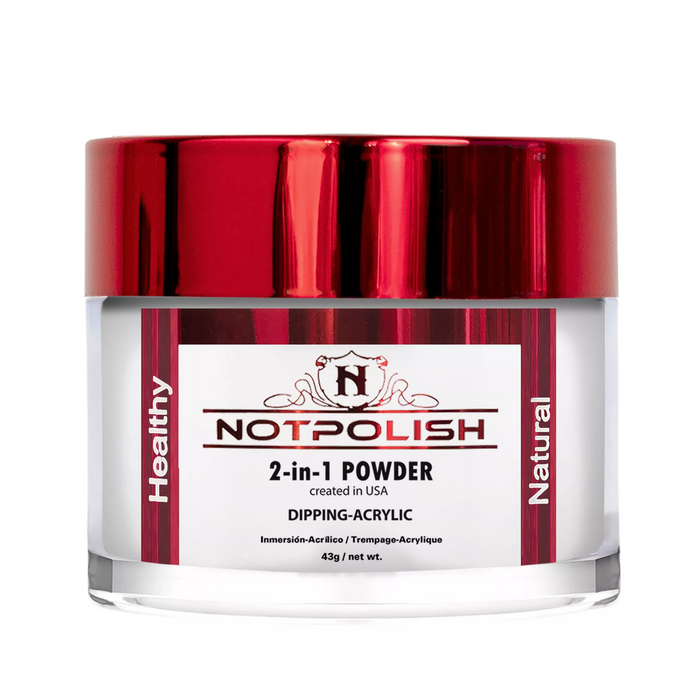 NotPolish Acrylic/Dipping Powder, 002, WHITE, 2oz