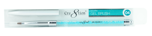 Cre8tion Synthetic Dark Brown Hair Gel Brush - Square, #04 (Pk: 5 pcs/pack)