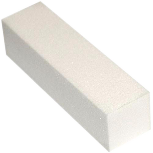 Cre8tion 3-Way Buffer (Made In USA), White Foam, White Grit 100/100, 06034 (Packing: 500 pcs/case)