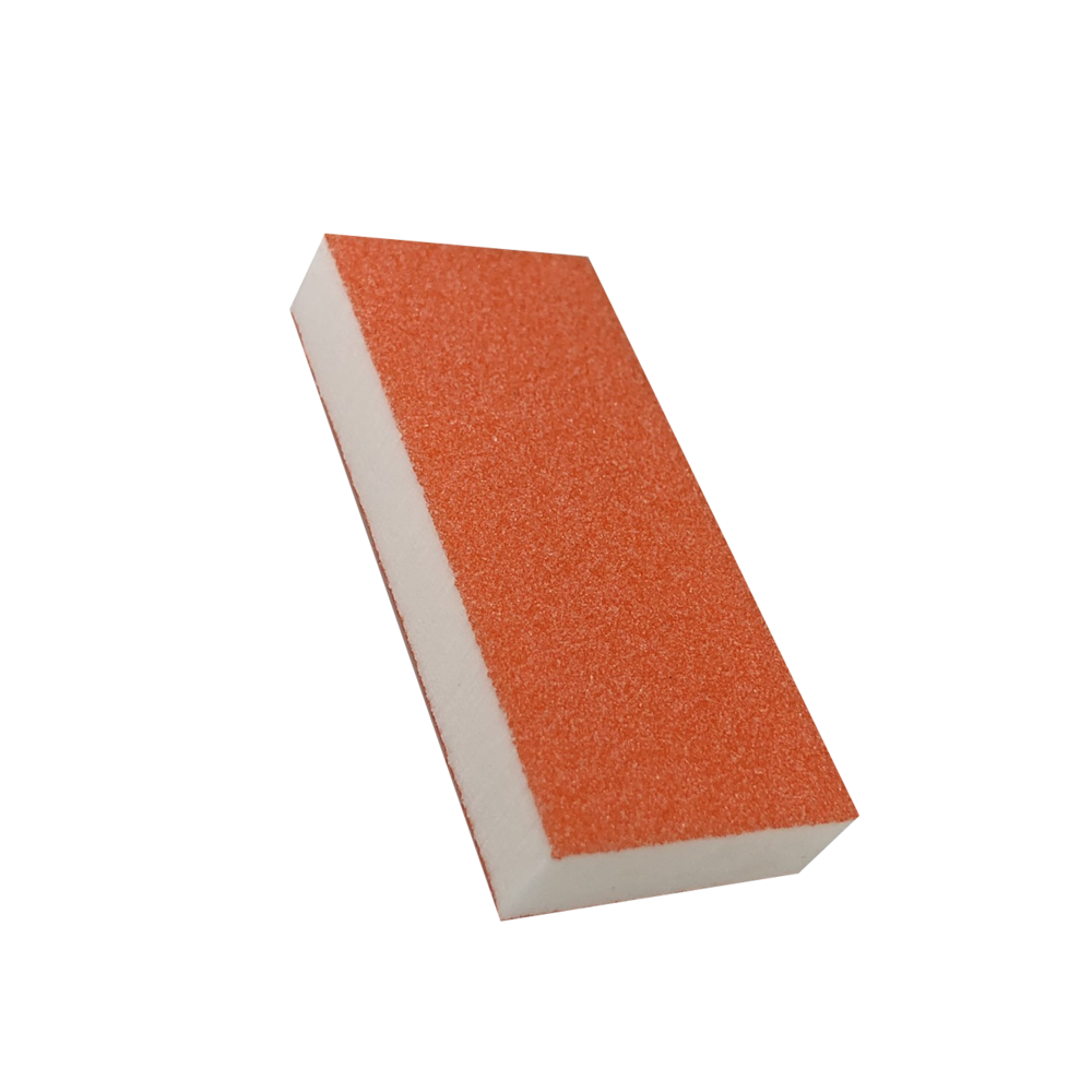 Cre8tion Disposable SLIM Buffer, White Foam, Orange Grit 80/100, 06085, CASE (Packing: 1,000pcs/case)