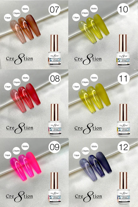 Cre8tion Gel 0.5oz - JEWEL (Pk: 6 pcs/box, 180 pcs/case) Collection 000